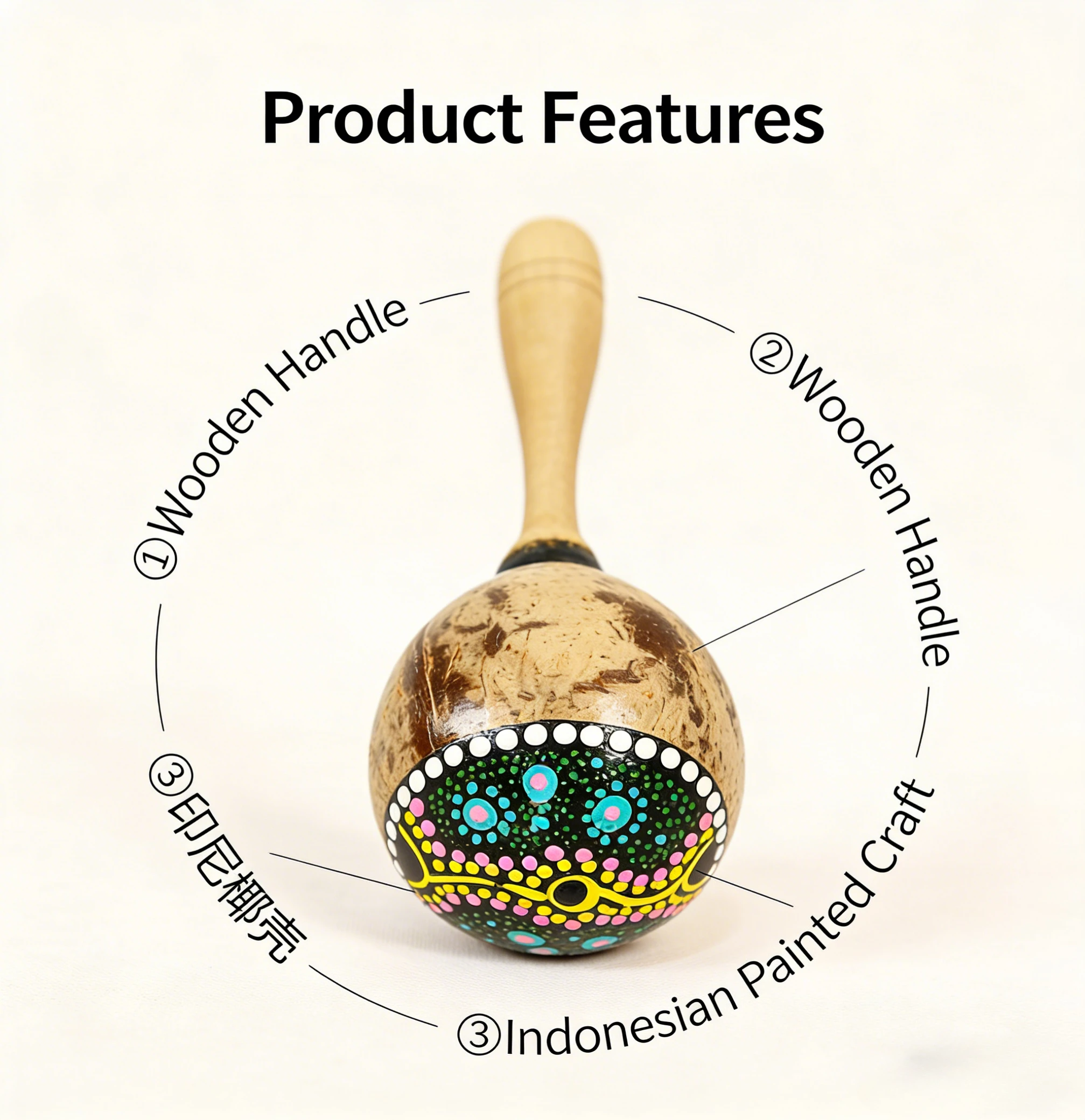 Natural Coconut Shell Sand Ham - Kids Toys Indonesia 评论和价格
