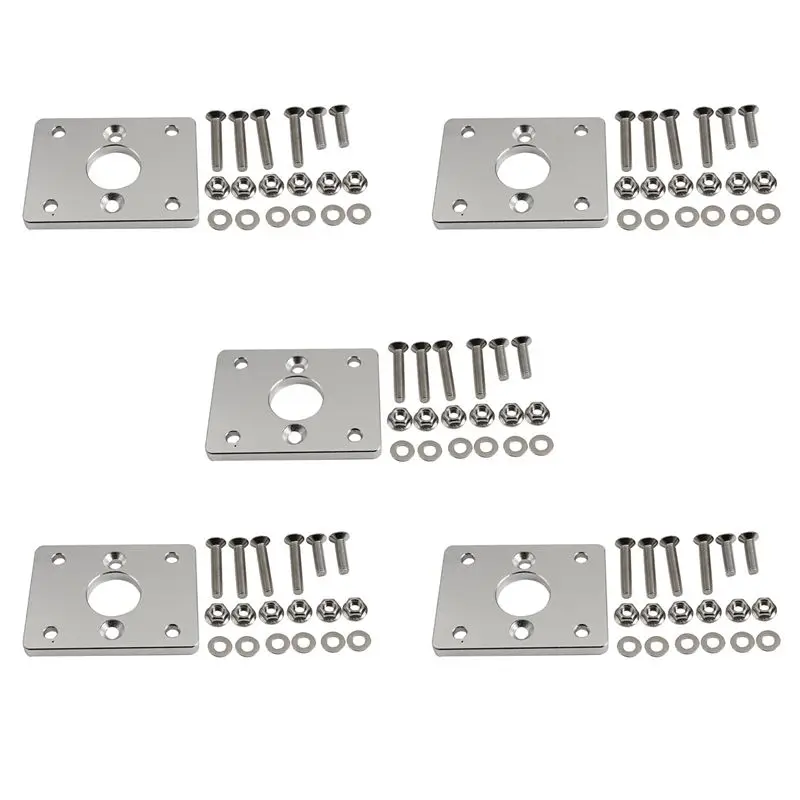 A96E-5 Set Silver Metal Booster Delete Plate Kit Billet Brake Booster Delete Plate, Fit For Honda Acura Civic