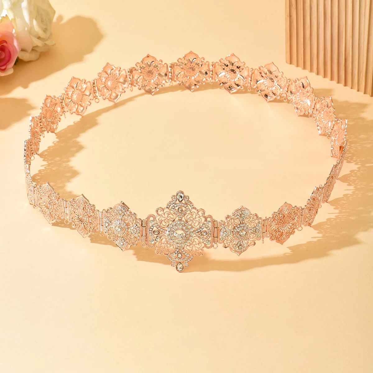 

Fatima Fashion Women's Wedding Dress Body Jewelry Moroccan Bride Belt Hollow For