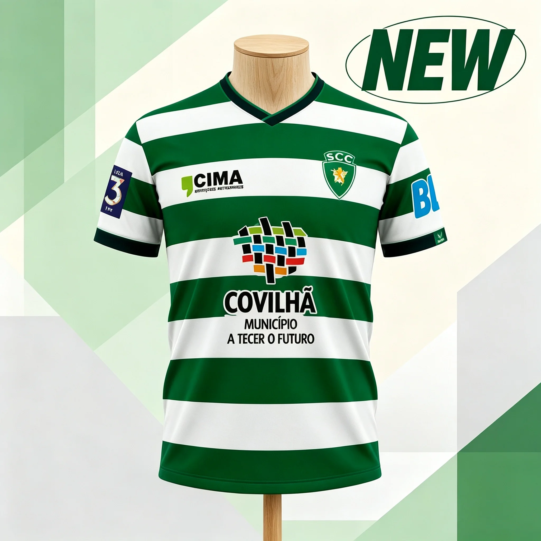 26 Portugal SCC Covilha Football Jersey Soccer Shirt Short Sleeve Adult Fan Version Match Training Sport Uniform Family Kids Tee