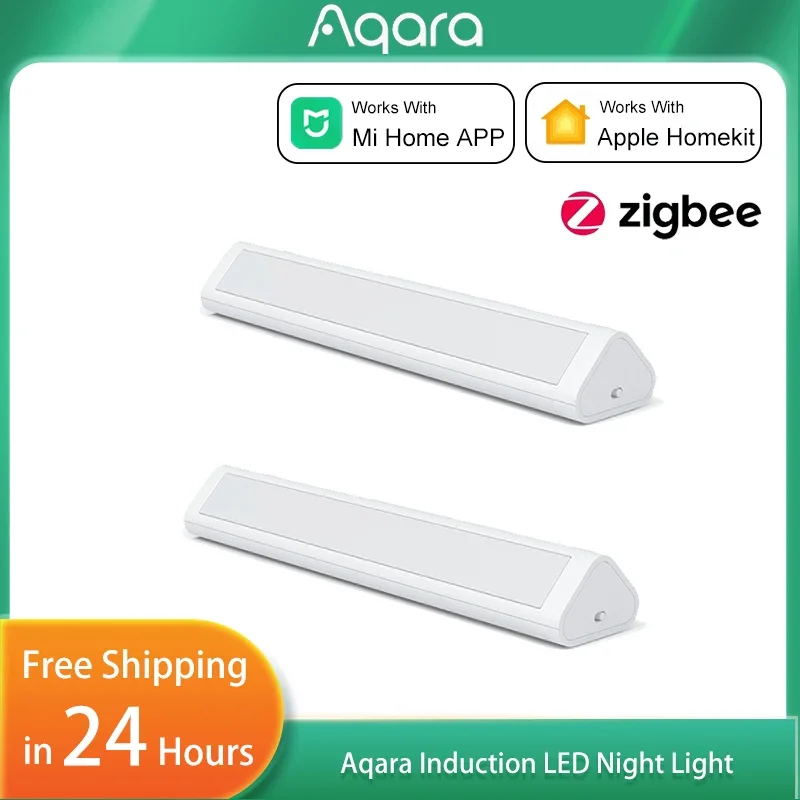 

Оригинальный светодиодный индукционный ночник Aqara, ночник, магнитная установка с датчиком света человеческого тела, 2-уровневая яркость