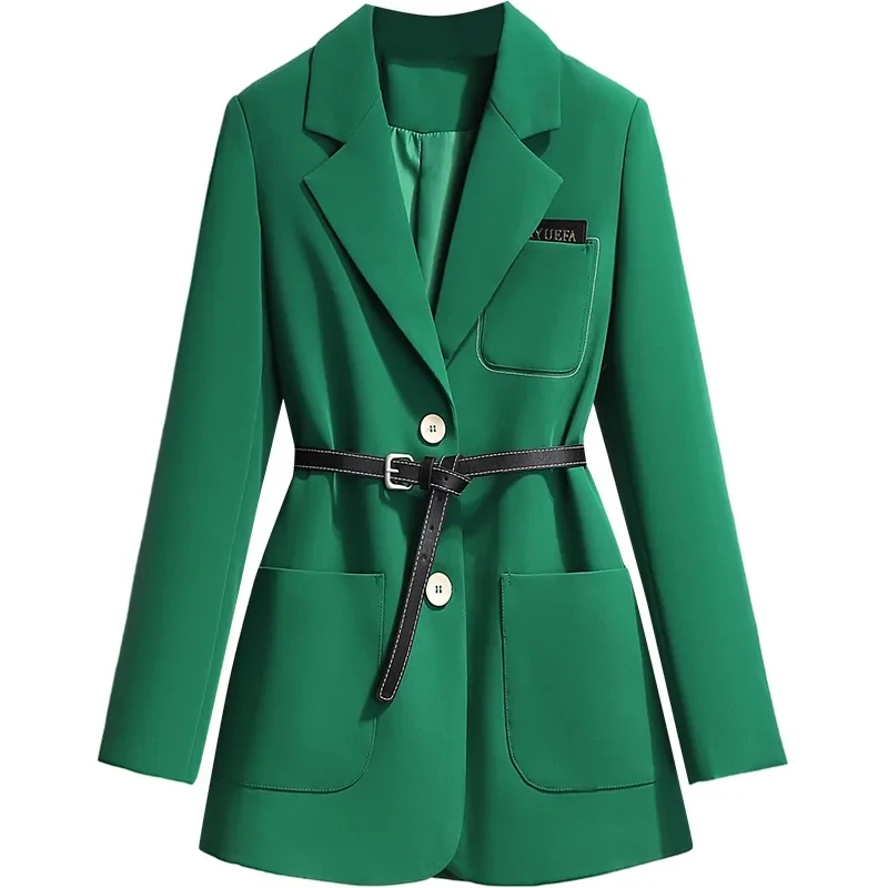 

Green Blazers Women's Spring Autumn Coat 2023 New Design High-Grade Suit Jacket Lady Office Blazer Outerwear Women's Clothing