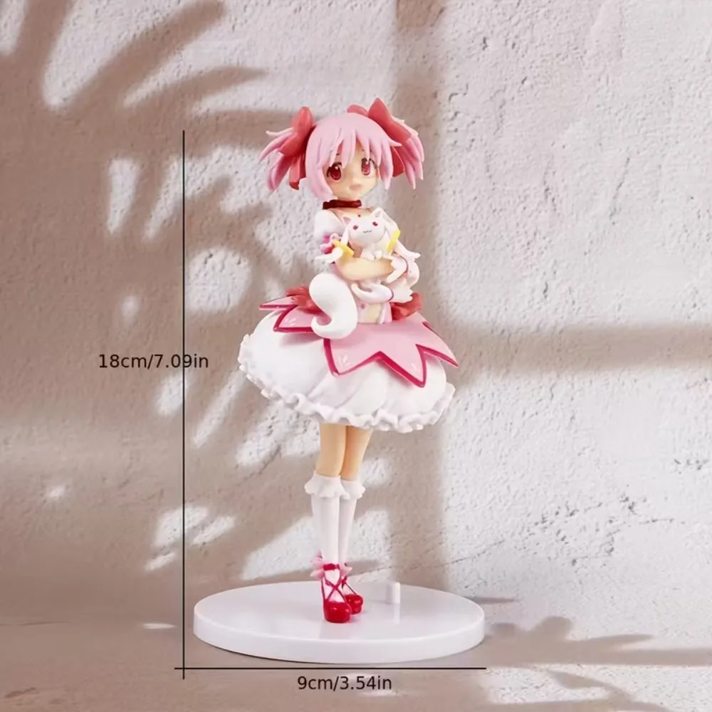 Figurine de dessin animé Magikano Puella Magi Madoka Magica, 18cm, modèle de poupée en PVC, décoration de bureau, Figurine d'action, jouets de collection, cadeaux pour enfants