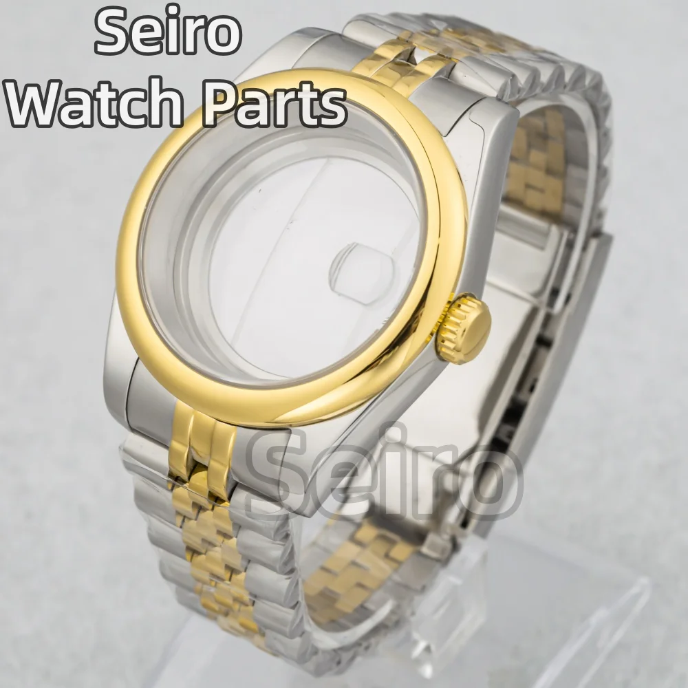 

For Datejust Case 36/39mm Stainless Steel NH35 Watch Case Fit Seiko NH34 NH35 NH36 Movement 28.5mm Dial Jubilee Oyster Watchband