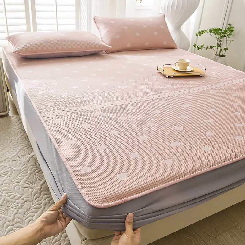 

Customizable cool mattress summer mat three-piece set Class A iced beans can be washed and slept naked