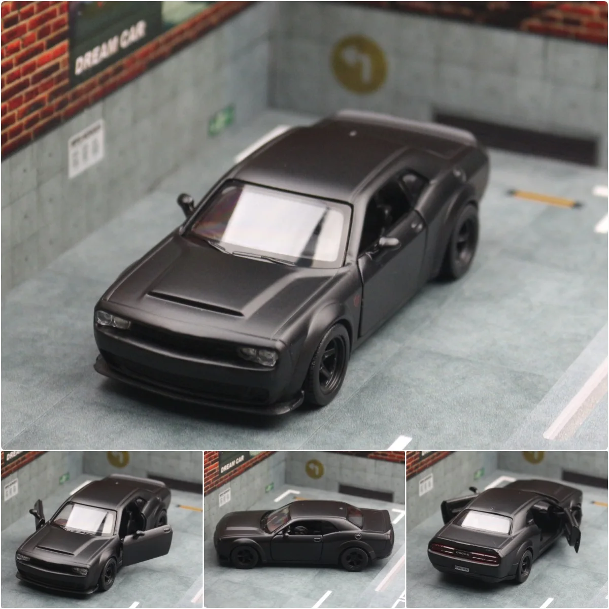 

1:36 Challenger SRT Hellcat Sports Car Alloy car model simulation car collection ornament children's and boys' toys