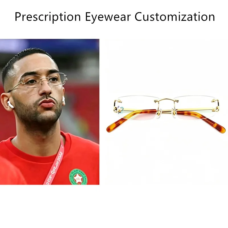 men-luxury‑inspired-rimless-glasses-ultralight-titanium-frame-tortoise-black-tip-hollow-desig-temples-customprescription-myopia