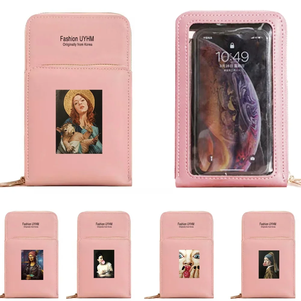 Phone Bag For IPhone 13 12 11 Pro Max X XS Samsung Xiaomi Huawei Messenger Bag Mobile Wallet For Women Clutches Funny Series