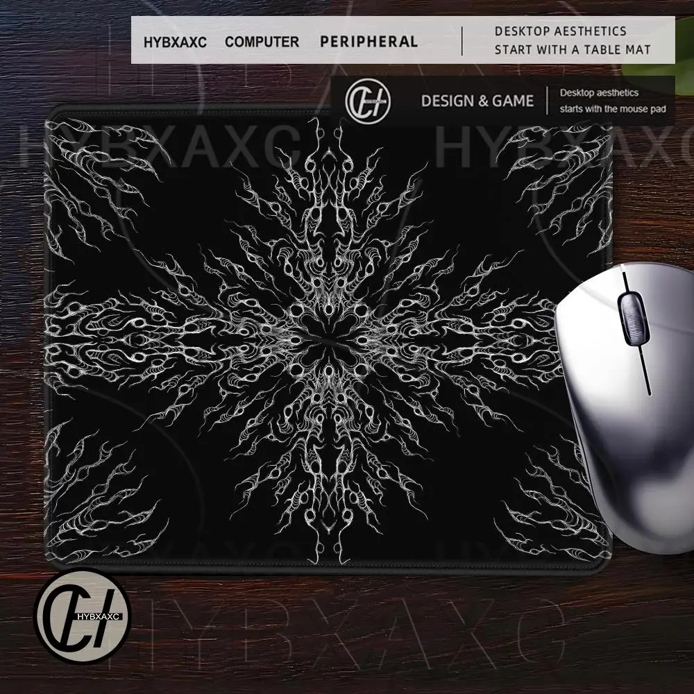 Black White Cybersigilism Mouse Pad Multiple sizes Large Square Computer Office Game Table Mat Gothic Art Rubber Anti-slip Mat