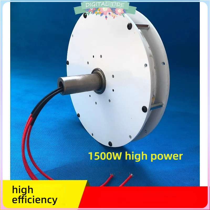 

1500 Вт, 24 В/36 В/48 В, комплект ветрогенератора с наружным ротором без сердечника, 200-800 об/мин, высокоэффективный, низкоскоростной, DIY, микромощность ветра