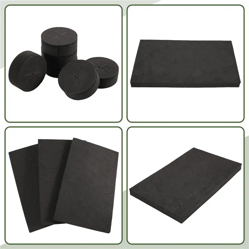 ABNM 40Pcs Garden Clone Collars Neoprene Inserts Sponge Block Kits For 2 Inch Net Pots Hydroponics Systems And Cloning Machines