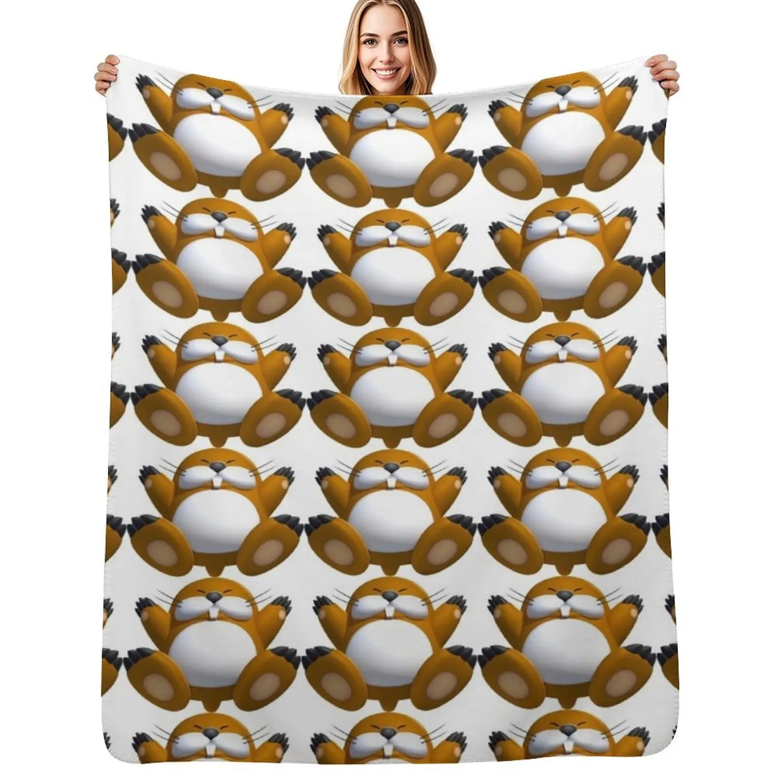 

Monty Mole Throw Blanket Lightweight Warm Blanket for Travel Camping