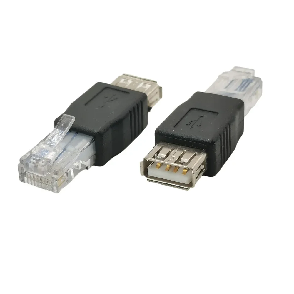 Wiele USB typu A żeńskie na RJ45 męskie Ethernet LAN Router sieciowy Adapter wtyczki 1 szt.