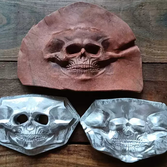 10.5*6cm skull Hand-work unique design leather carving stamp,leather diy punch embossing die mold
