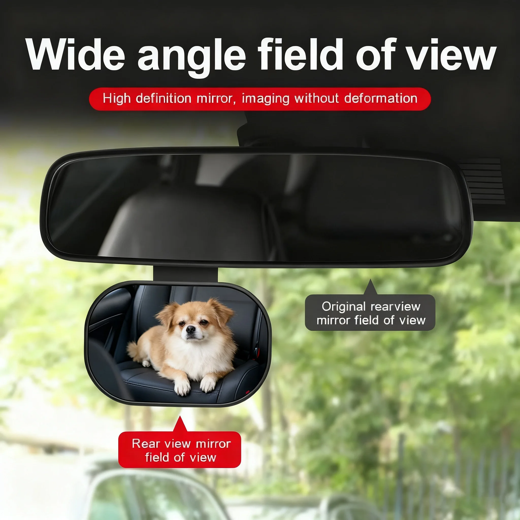 Car Mirror Interior Baby Pet Mirrors 360 Degrees Rotatable Dashboard Windshield Auto Sun Visor Plate Auxiliary Observe Mirrors