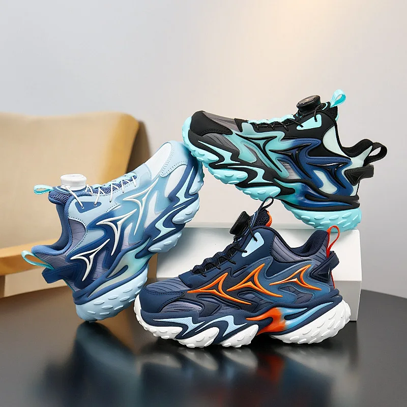 

Children‘s Basketball Shoes Anti-slip Basketball Trainers Outdoor Cushioned Sneakers Kids Waterproof Ankle Support Athletic Shoe