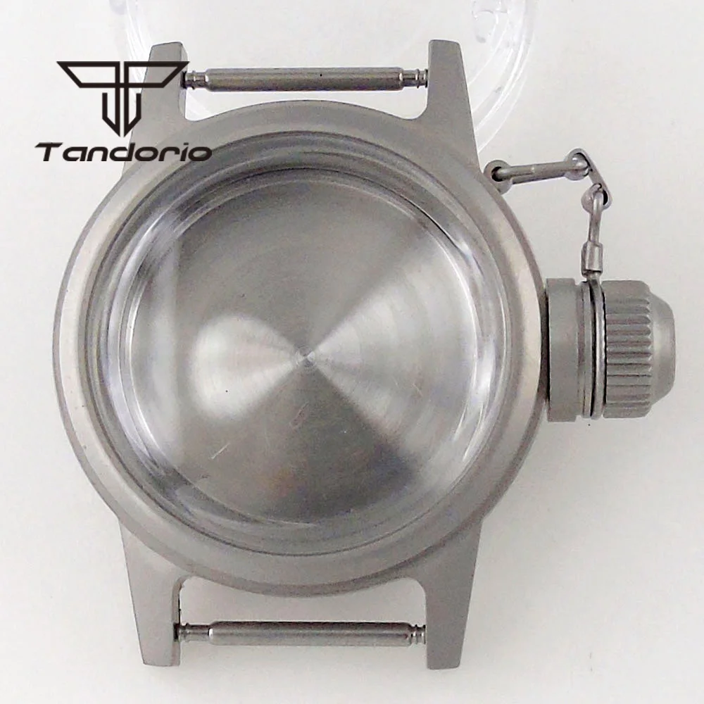 Stainless Steel Sandblasted 20Bar 36mm Dive Watch Case Domed Sapphire Glass Big Crown Fit NH34 NH35 NH36 Automatic Movement