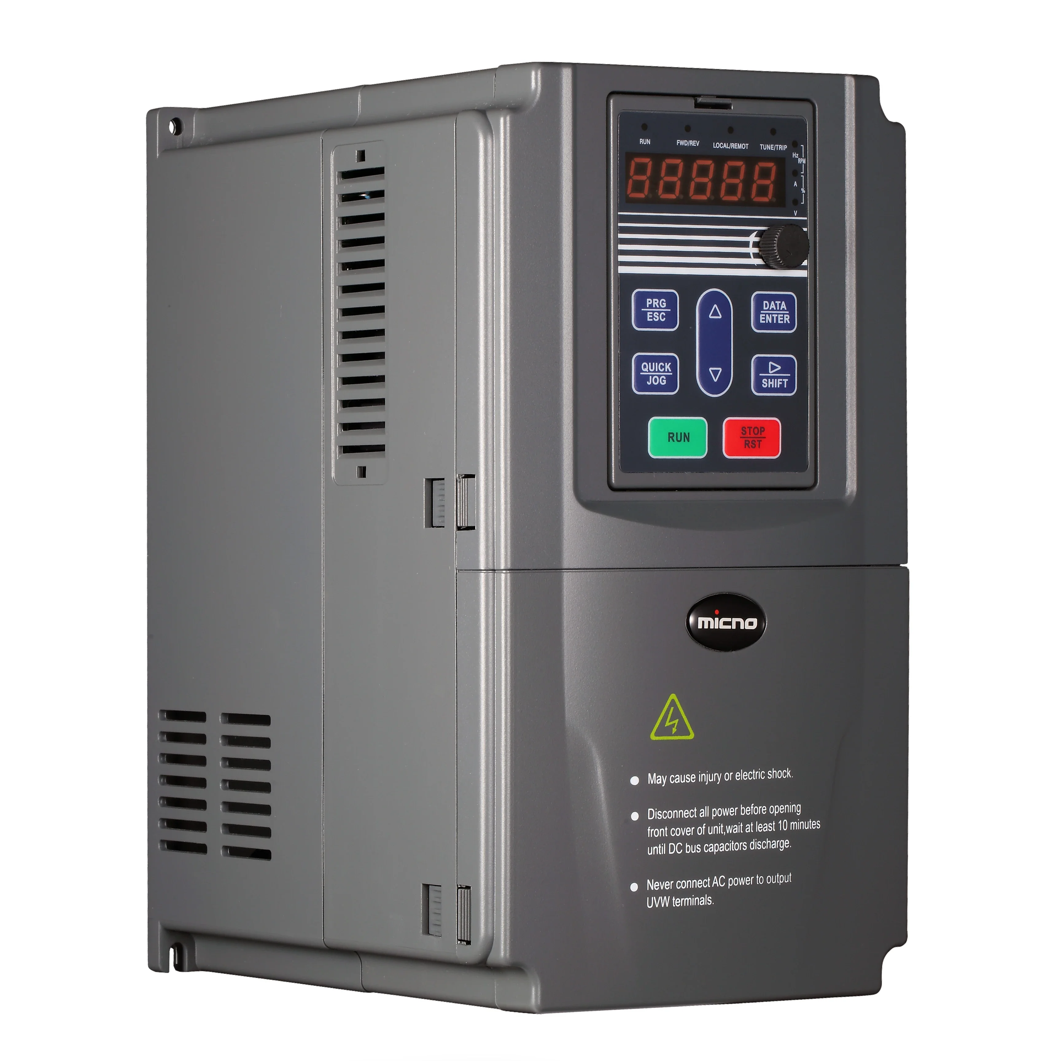 MICNO Economic Three Phase AC-DC-AC Frequency Inverter Converter 5.5kW 380V 415V LCD LED VFD Vector Control for Compressor/Motor