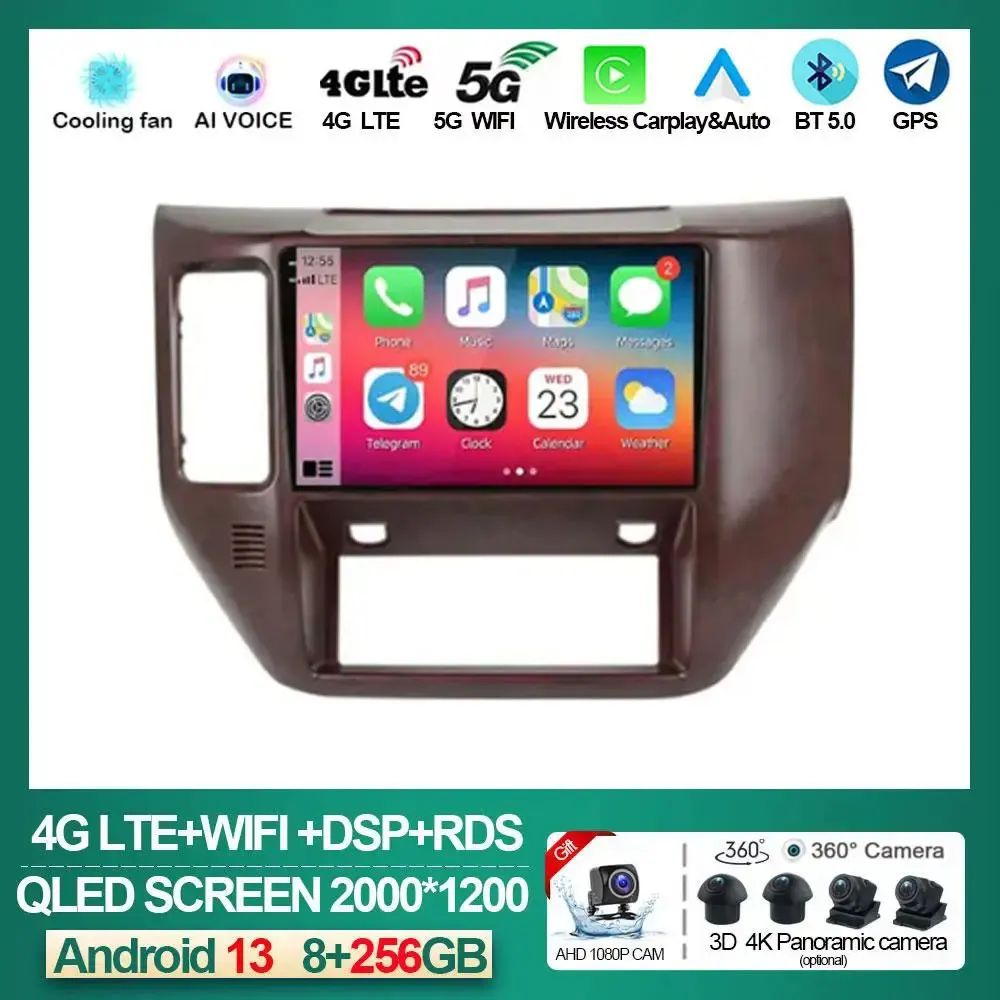 

Car Radio Android 14 For Nissan Patrol V 5 Y61 2004 - 2021 Multimedia Video Player Navigation GPS CarPlay Auto Navi NO DVD