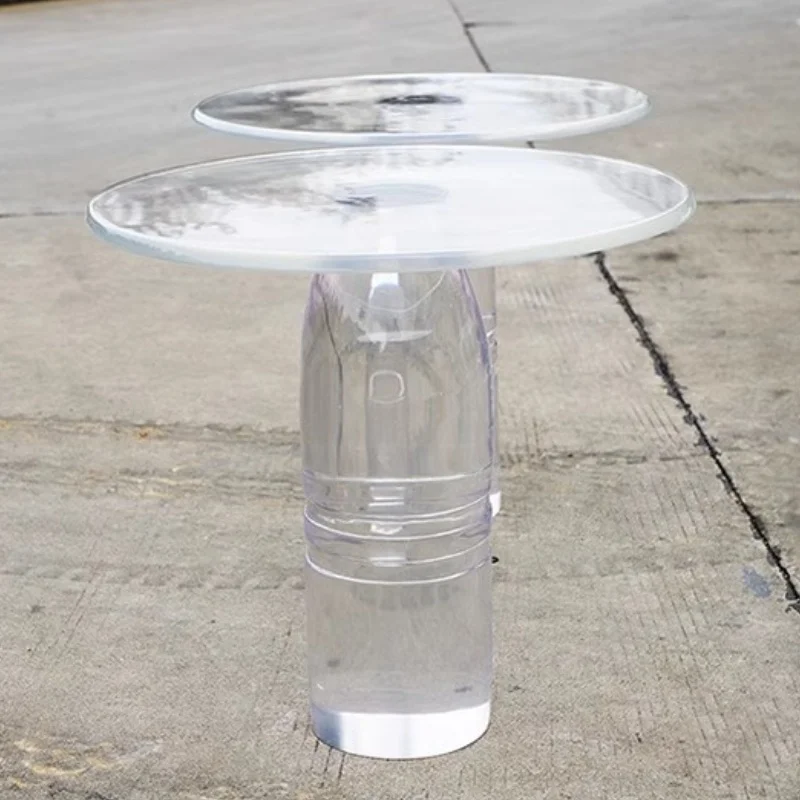 Transparent Table Small Dining Table Resin Craftsmanship Suitable for 2 People High Appearance Quality