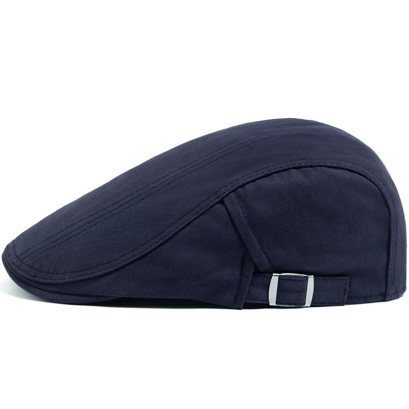Men's Berets Classic Casual Solid Color Newsboy Cap Fashion Vintage Cotton Visor Hats For Men Summer Beret Higher Quality