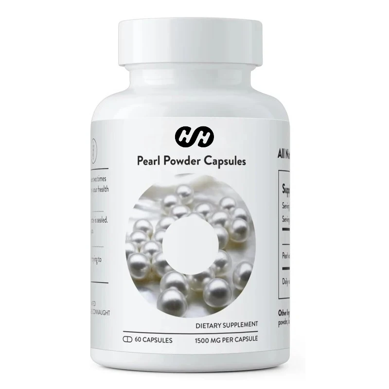 Organic Pearl Powder Capsules, Pure Pearl Extract Supplements, Eye Health and Nail Strength, Non GMO, Vegetarian, 60 Capsules