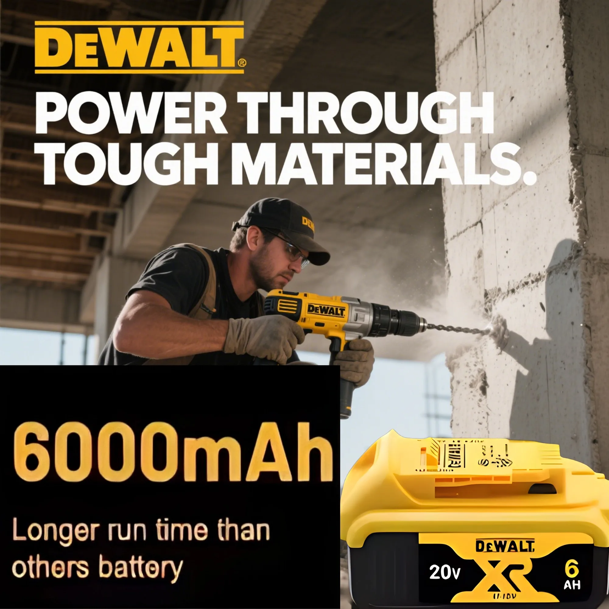 

Original-DEWALT battery 20V, 5AH, rechargeable lithium-ion battery, DEWALT, DCB115, DCB118, fast charging, DEWALT tool battery,