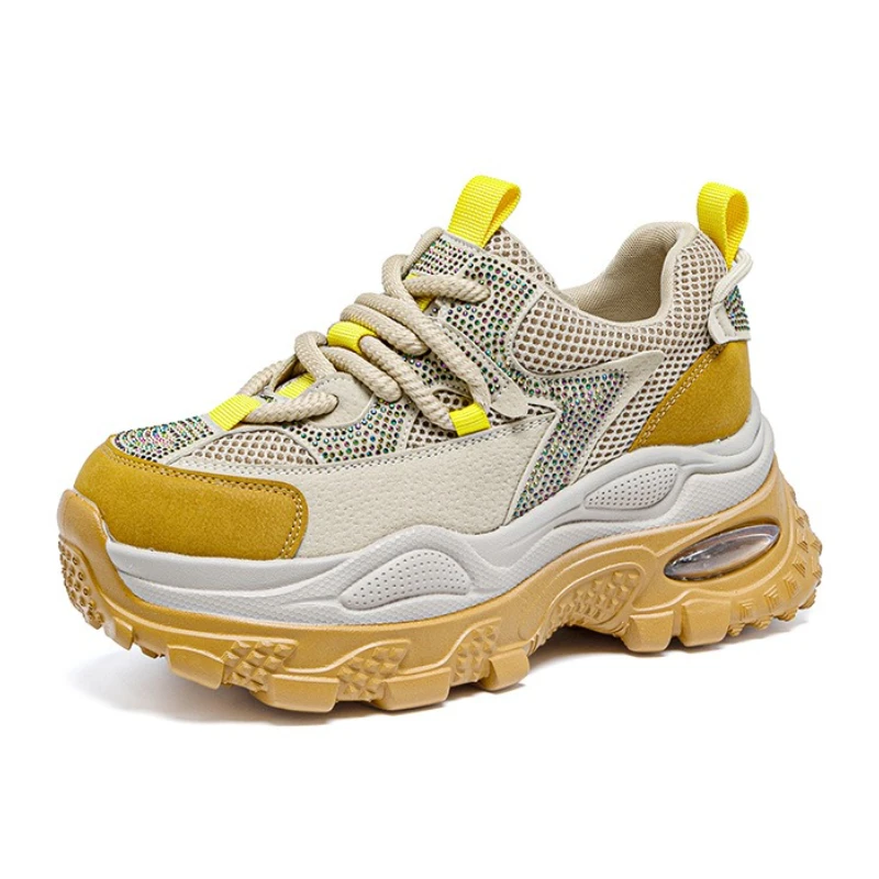 

CICIYANG Women's Platform Sneakers 2025 Autumn New Non-slip Large-size Retro Diamond Sports Shoes for Women Running Female Shoes
