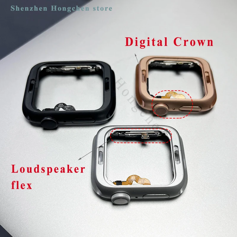 For Apple Watch Middle Frame Series 4 5 SE 6 40mm 44mm Side Roller HomeButton Digital Crown Aluminum Body Plate Original Replace