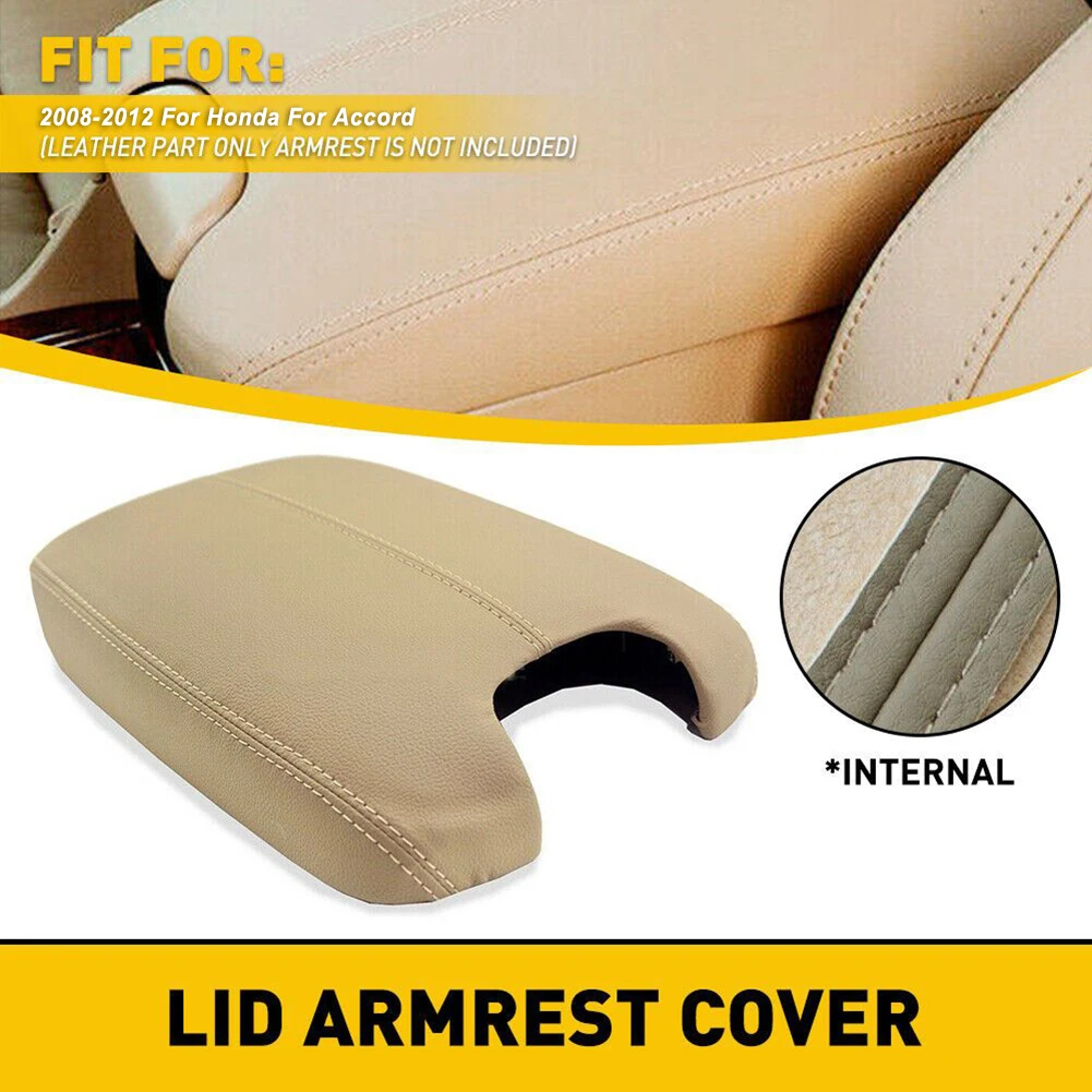 Car Center Console Armrest Cover For Honda For Accord  2008-2012 Leather Center Console Lid Armrest Cover Beige