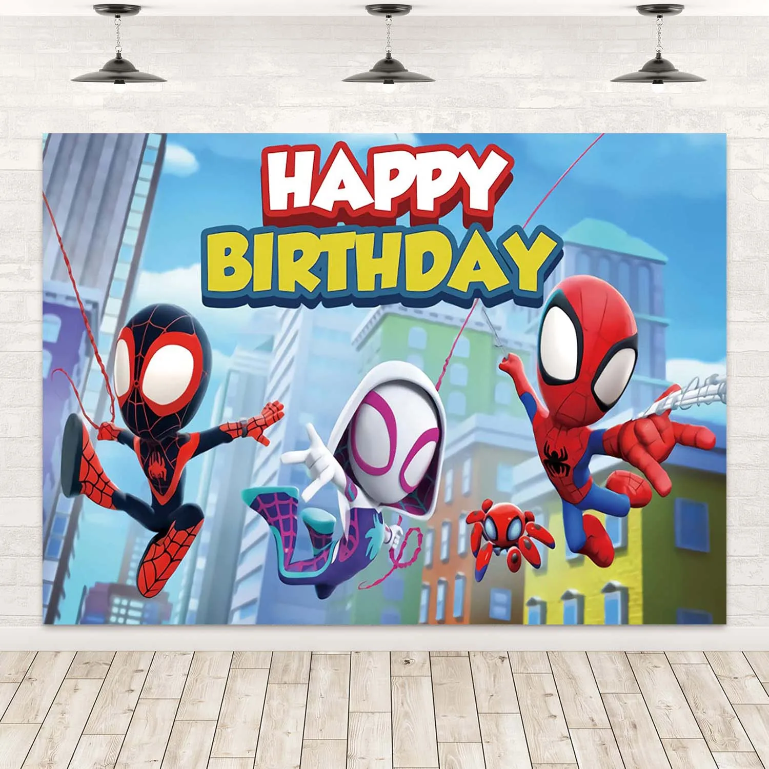 New Spidey And His Amazing Friends Birthday Party Decoration Aluminum Foil Balloon Disposable Tableware Spiderman Theme