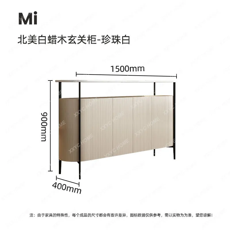 

Italian light luxury minimalist marble storage side cabinet modern simple entrance cabinet