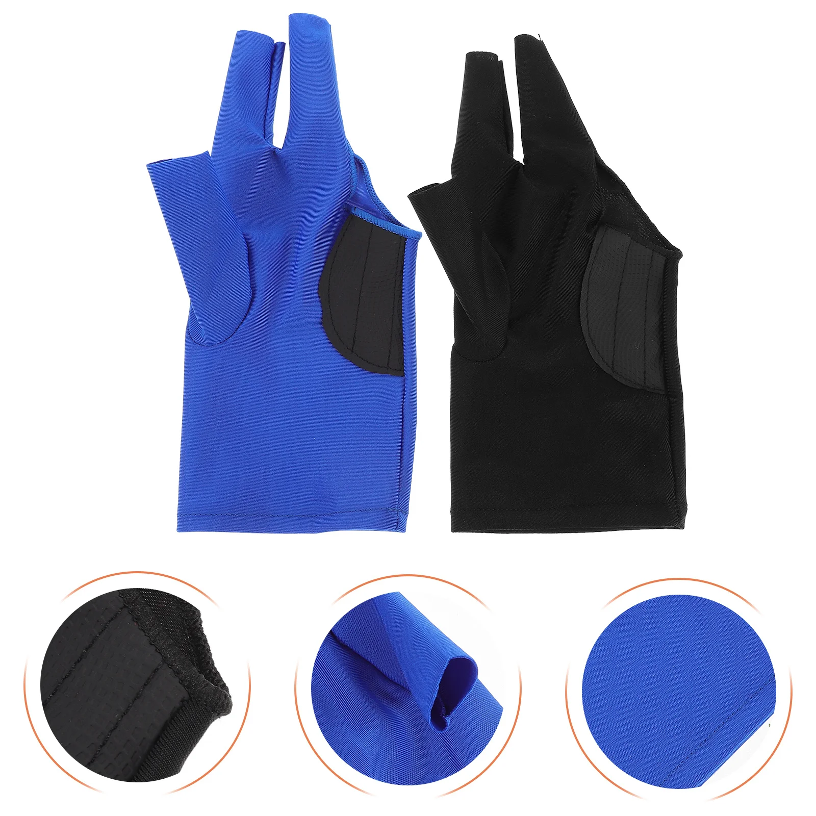 2개입 통기성 당구 장갑 조절 가능한 탄력성 스누커 장갑 미끄럼 방지 보호 풀 큐 액세서리 편안함