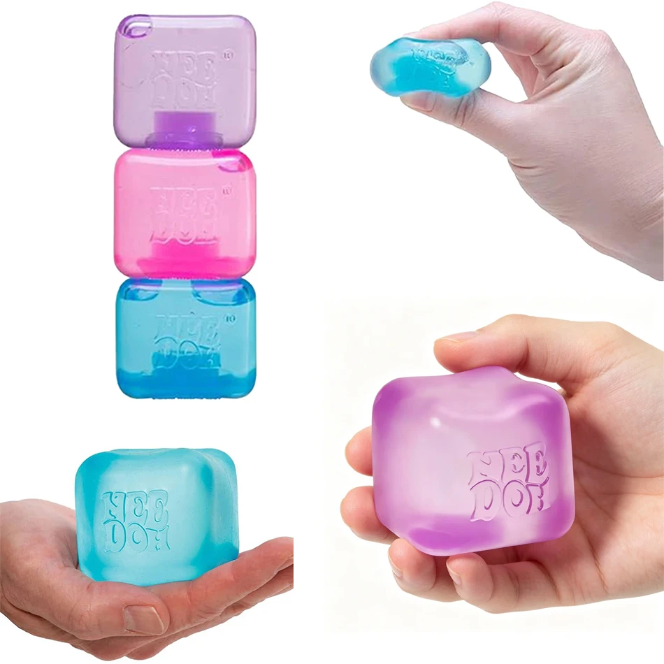 1-4 piezas Schylling Nee boh Nice Cube, juguetes sensoriales, bloques antiestrés, rompecabezas para aliviar el estrés, alivio de la presión, recuerdo para niños