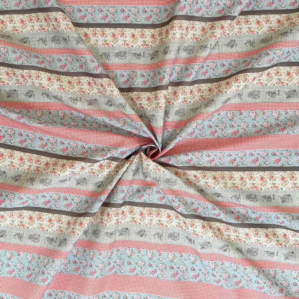 140 x 50 cm Baumwolle, 60er-Jahre-Digitaldruckstoff, elegantes Blumen-Patchwork für Taschen, Kinder- und Damenbekleidung, Nähtuch – Detail 22