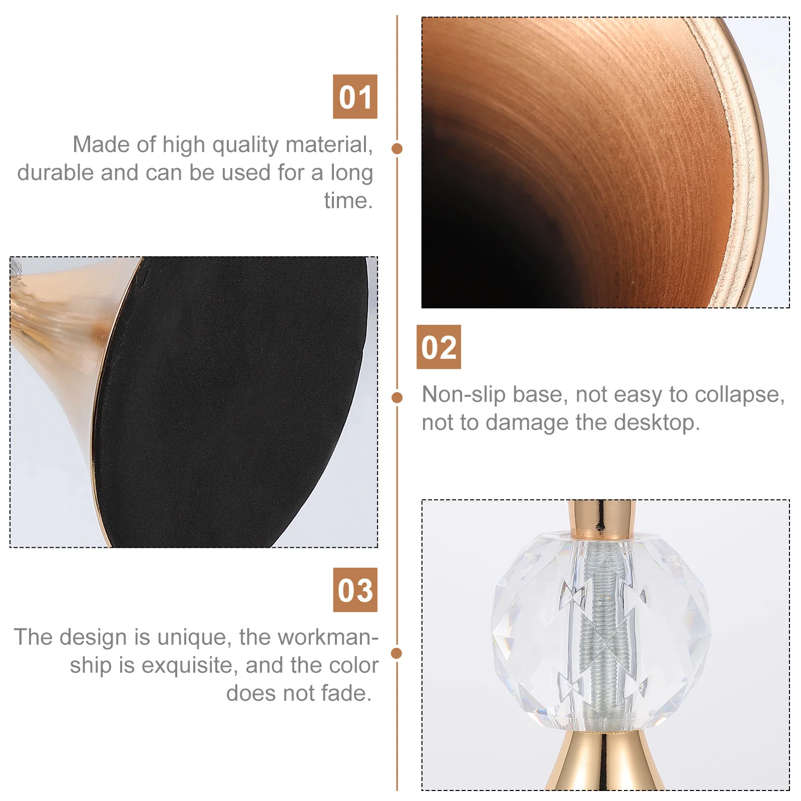 

1 pc Golden Flower Retro Style Desktop Vase Delicate Design Home Office Wedding Decoration Iron Vase Floral Arrangement Gift