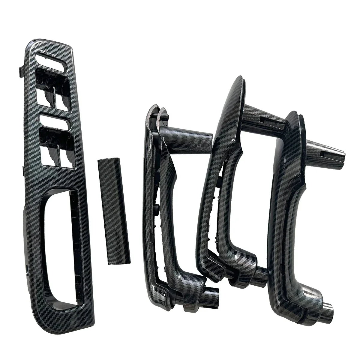 

5x Interior Carbon Filber/Black Car Door Pull Handles Window Switch Cover for VW Golf 4 Jetta A4 Bora MK4 1999-2004 3B1867171