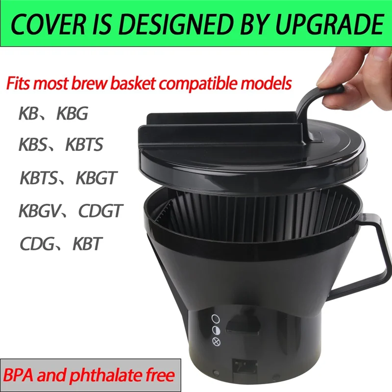 2 stuks brouwmanddeksel voor Technivorm Moccamaster 13114, compatibel voor Moccamaster koffiemachine brouwmanden-ABHG