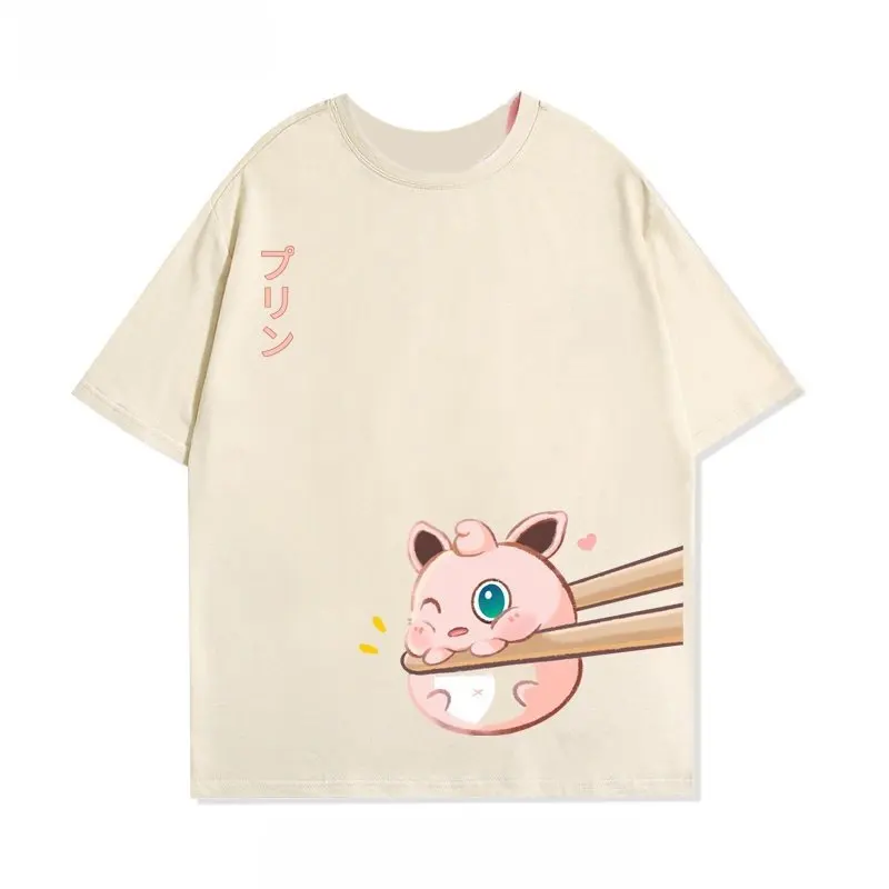 Anime Pokémon Grafik bedrucktes T-Shirt für Herren und Damen, Herren-Oberteile, Harajuku Y2K T-Shirt, 2026 Sommer Neues T-Shirt Streetwear – Detail 13