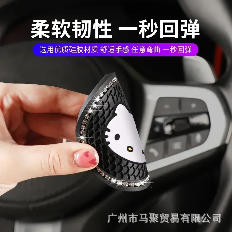 Sanrio Cartoon Hello Kitty PVC Car Coasters Multifunctional Insulated Coasters Accessories Cute Interior Non-slip Cup Mat