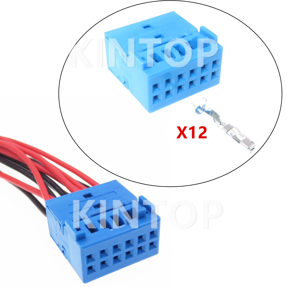 1 Set 12 Pins Auto Plastic Housing AC Assembly Connector Miniature Electric Wire Socket 1564491 1564491-1 8X0035447 Car Adapter