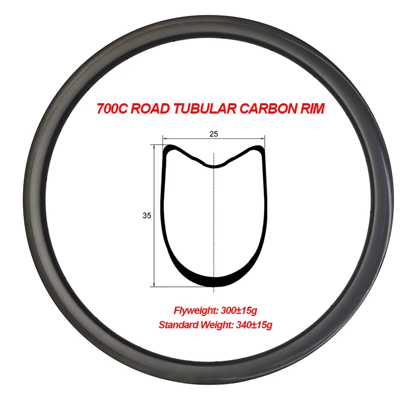 

Обод карбоновый трубчатый для дорожного велосипеда 700C, Ширина 25 мм, глубина 35 мм, обод дискового тормоза или дискового тормоза, UD 3K 12K, матовый глянцевый