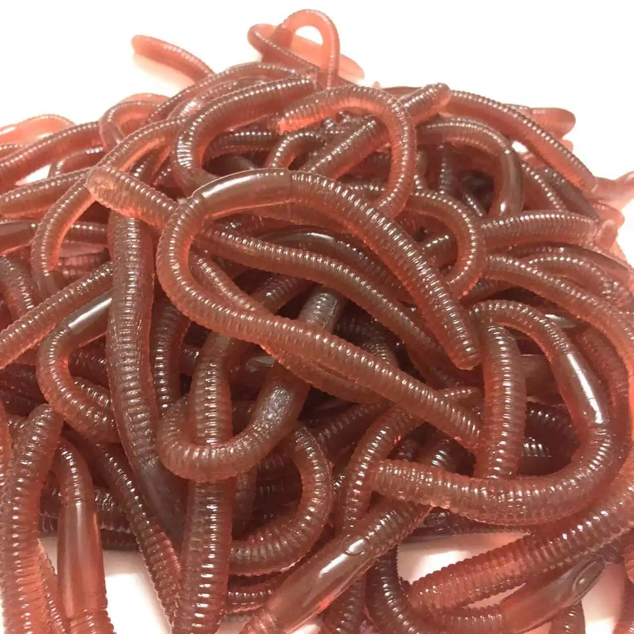 10PCS Simulation Earthworm 18cm Artificial Fishing Worms with Fishy Smell Soft Rubber Lures for Fishing Tackle Funny Bug Toys
