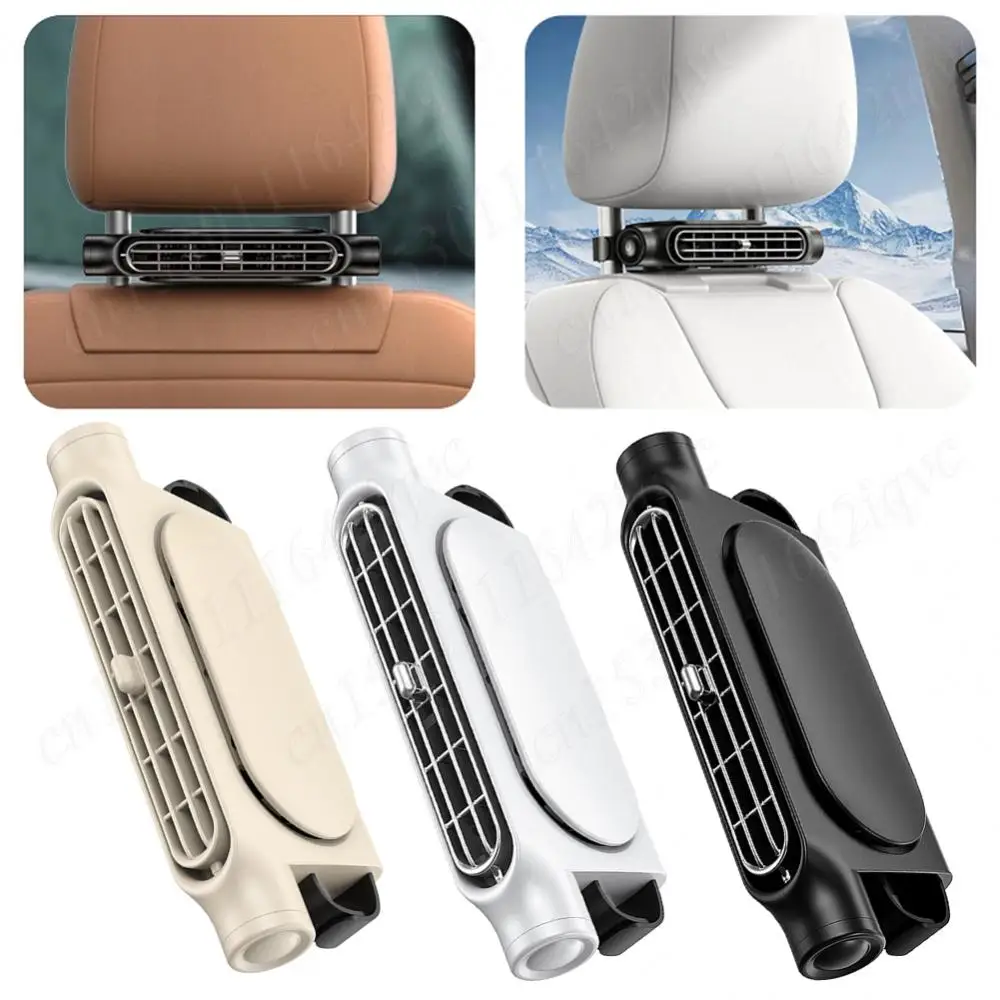 Portable Car Seat Fan 3 Speeds Adjustable Car Headrest Cooling Air Fan USB Powered Rear Seat Ventilator Summer Car Accessories