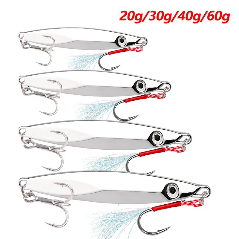 Metallguss-Jigging-Köder-Set 20g-60g – Spinner-Spoon-Angelköder, sinkend, für weite Würfe, Jigging-Köder, Spoon-Spinnerbait zum Angeln – Detail 3