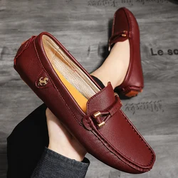 MAEDEF Classic Loafers Men‘s 2024 New Handmade Flats Casual Leather Shoes High Quality Luxury Comfy Mens Anti-slip Loafers Shoes