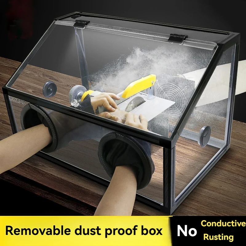 Acrylic Dust‑Proof Box Dust Shield for Saeshin Electric Bench Grinder Jade Beeswax Gemstone Craft Carving Polishing