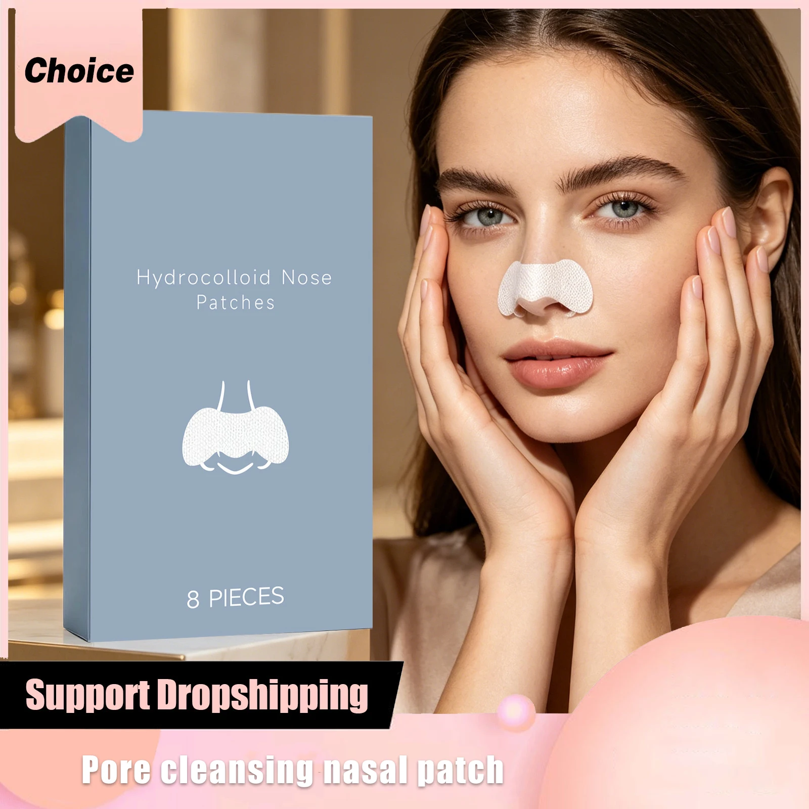 Nicotinamide Nose Patches Deep Cleansing Pimples Pores Shrinking Blackhead Removal Smooth Rough Skin Oil Control Nose Clean Care