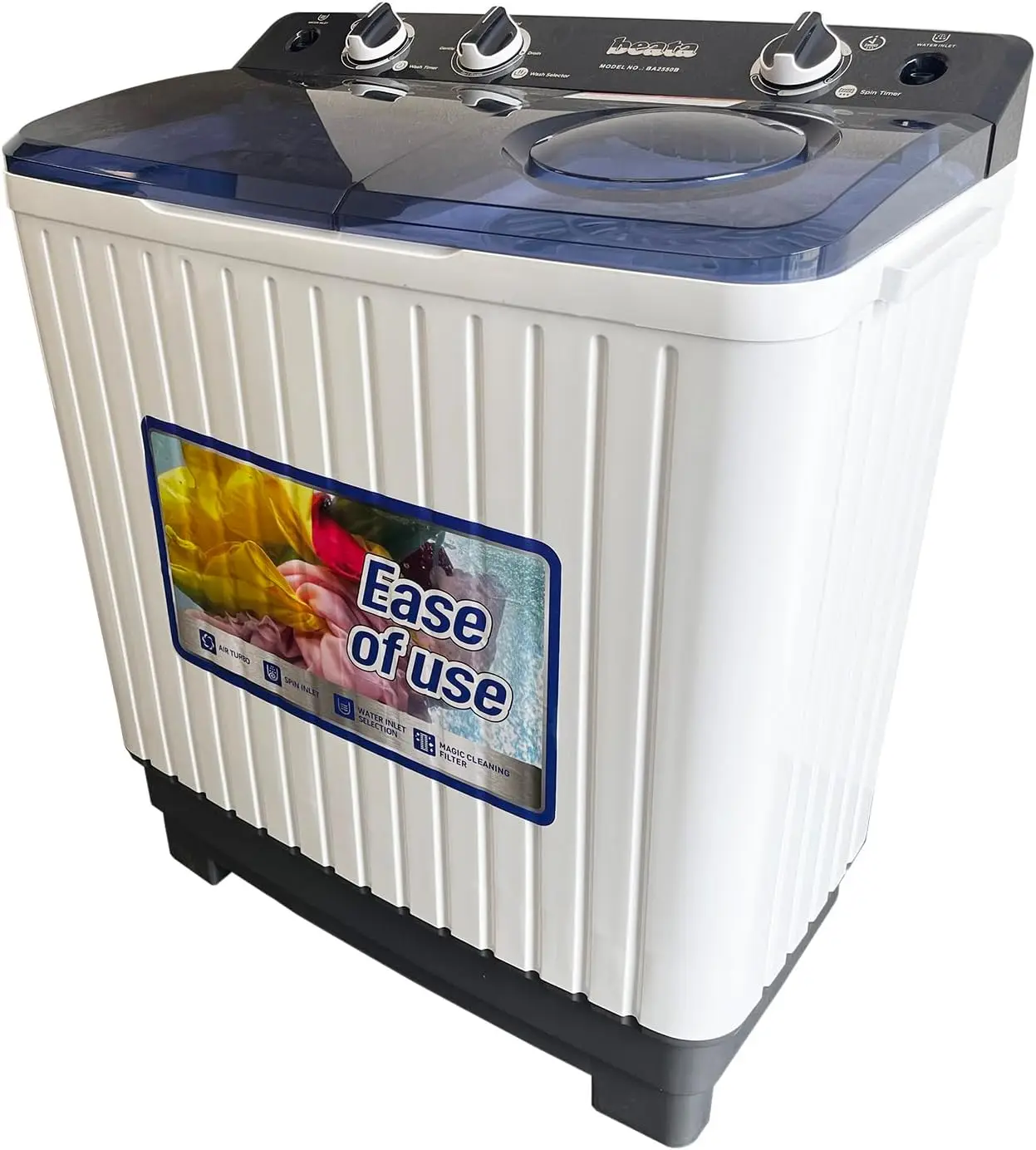 غسالة محمولة، غسالة غسيل صغيرة بحوض مزدوج 22 رطل مع مضخة تصريف، غسالة 14 رطل ومجموعة دوارة 8 رطل، كومباك