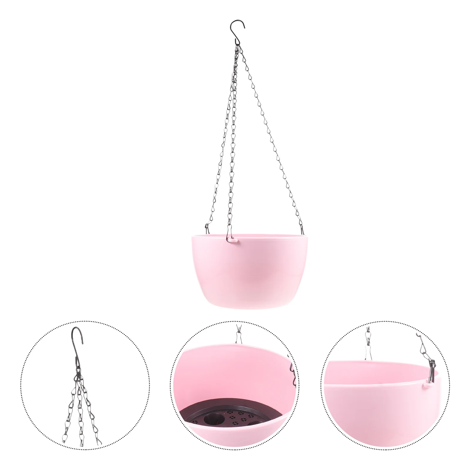 

Hanging Flower Pot Lightweight Plastic Suspended Planter For Indoor Outdoor Modern Design Drainage Small Plant Nursery Pots